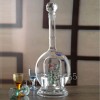 小荷花玻璃酒瓶莲藕酒瓶个性吹制荷花造型白酒瓶异形酒瓶
