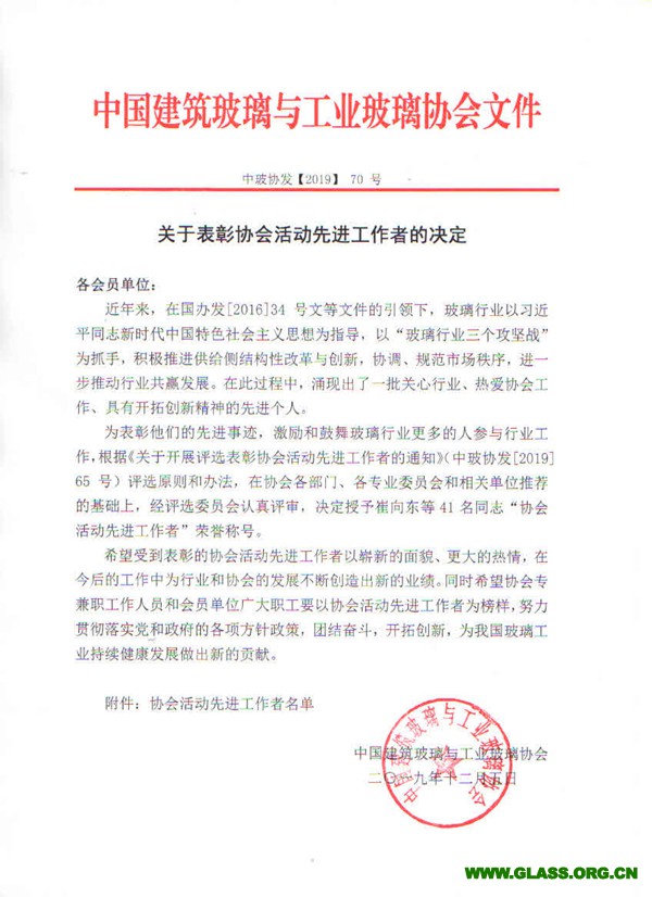 关于表彰协会活动先进工作者的决定-1